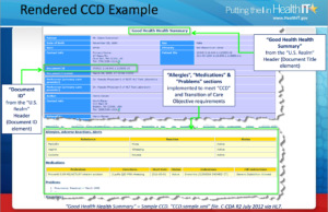 C-CDA output